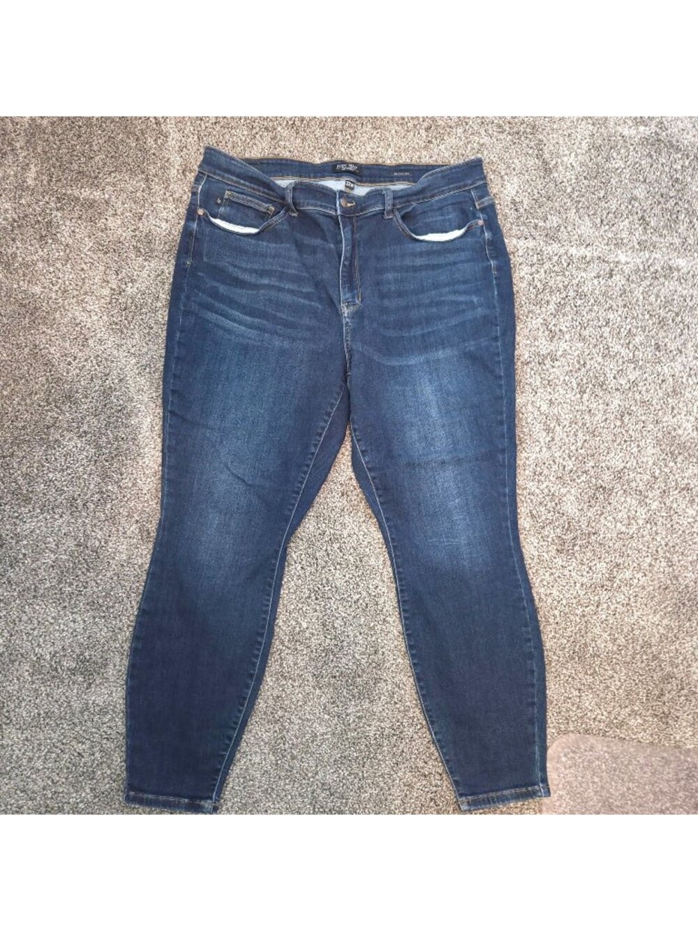 Judy Blue Womens Plus Size Skinny Fit Dark Wash Stretch Denim Jeans 22W